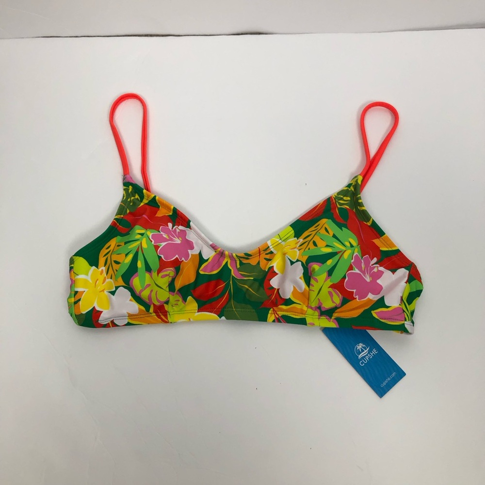 Cupshe Secret Garden Bikini Top Size M Medium NWT
